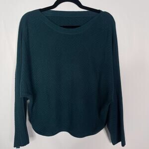 Aritzia Babaton Small S Deep Teal Green Avery Sweater Wool Cashmere Pullover